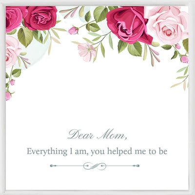 Dear Mom, Everything I Am, You Helped Me To Be Bracelet - Perfect Christmas Birthday, Mother's Day, And Valentine's Day Inspirational Jewelry Gifts For Mom