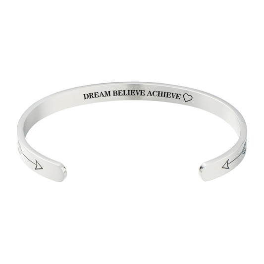 Inspirational Mantra Cuff Bracelets for Women Daughter Encouragement Gift for Her Personalized Birthday Jewelry