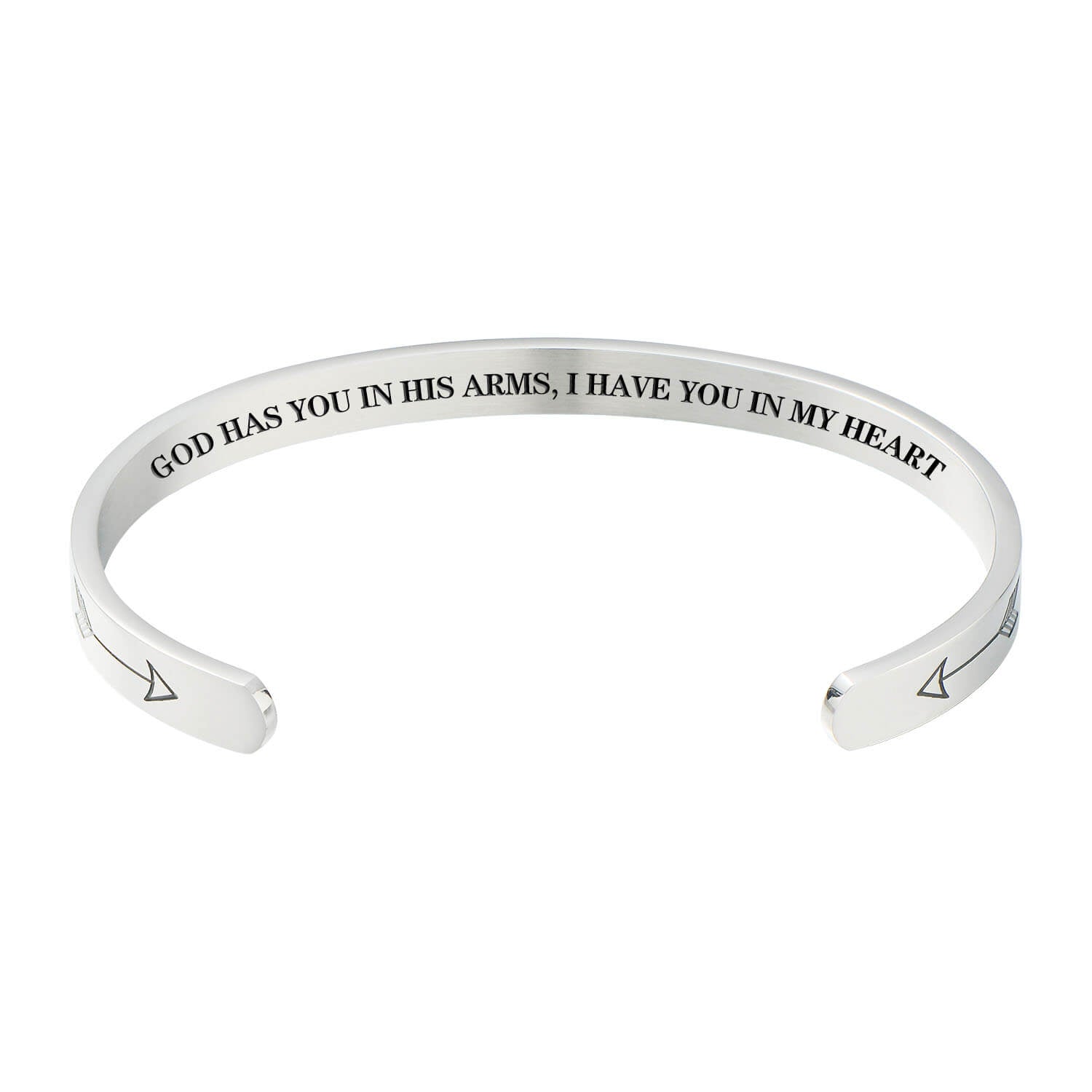 I carry you in my heart - Engraved Chain Bracelet