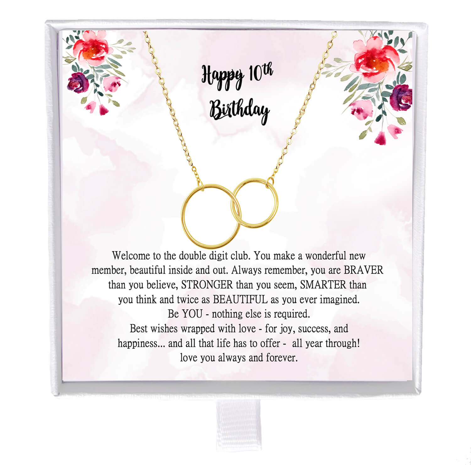 10th Birthday Girl, 10th Birthday Gift, Tenth Birthday Necklace, Gift For 10-year-old Girl Gifts, Double Digits Birthday