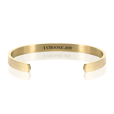 I CHOOSE JOY BRACELET BANGLE - Gold