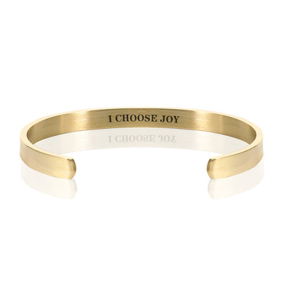 I CHOOSE JOY BRACELET BANGLE - Gold