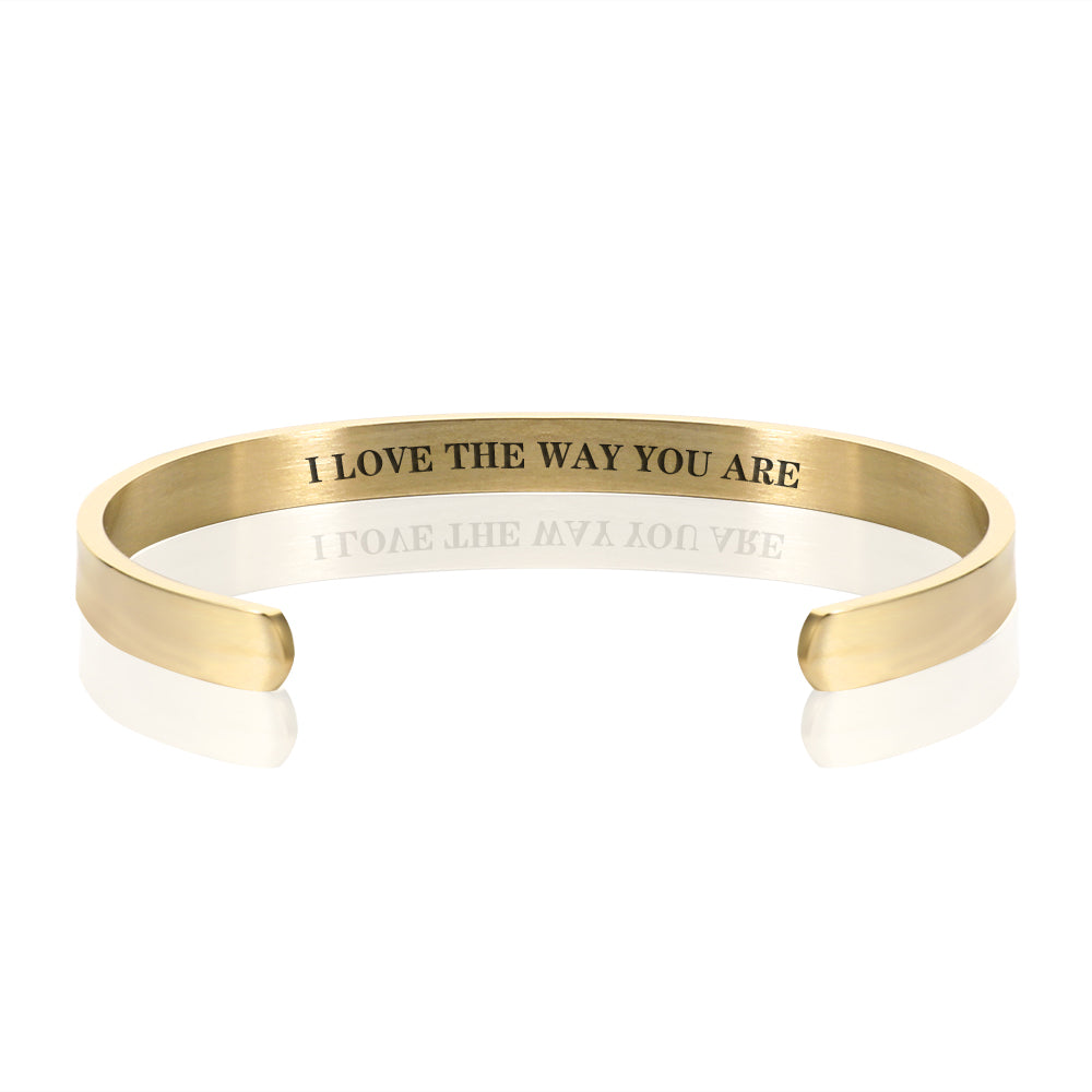 I LOVE THE WAY YOU ARE BRACELET BANGLE - Gold