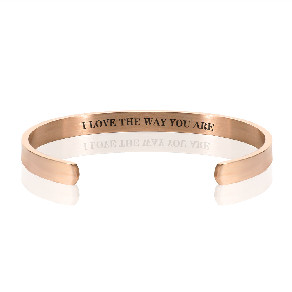 I LOVE THE WAY YOU ARE BRACELET BANGLE - Rose Gold