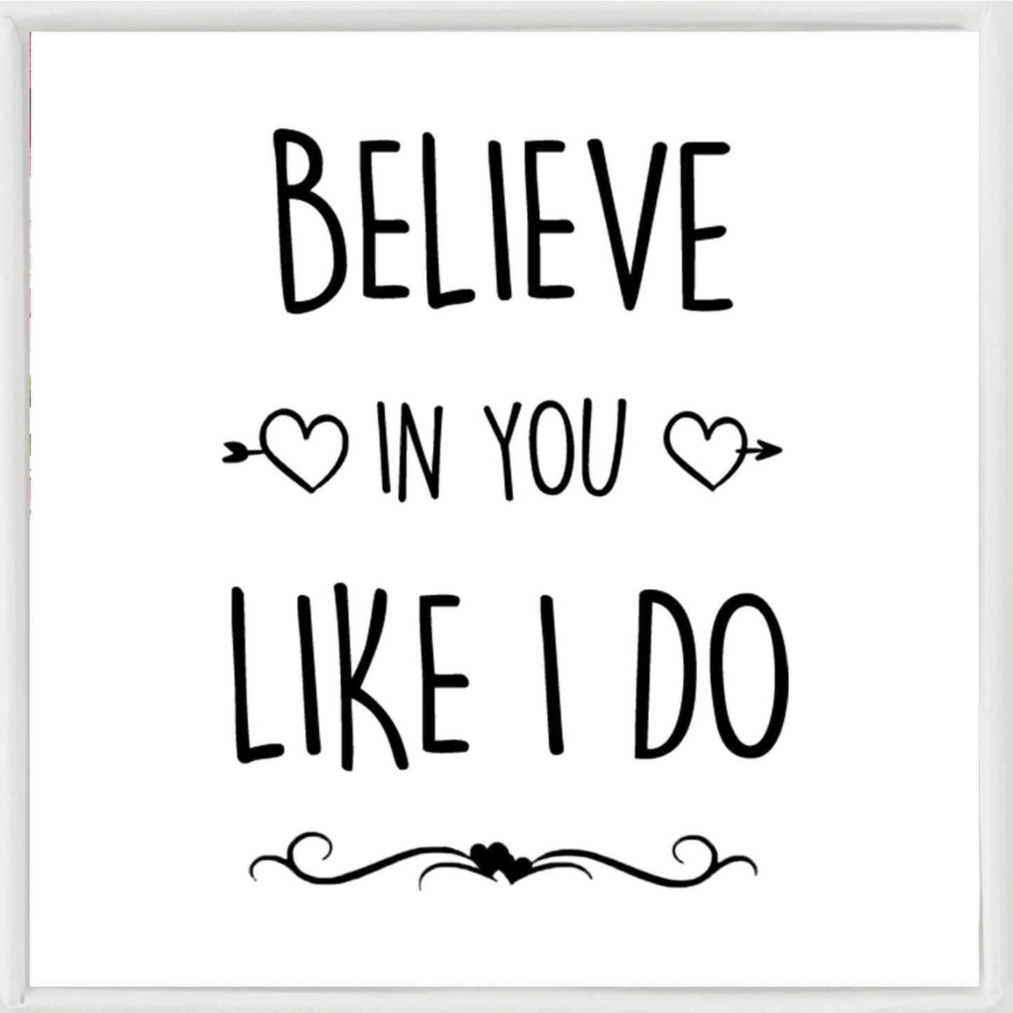 Believe In You Like I Do Bracelet - Inspirational Mantra Cuff Bracelets for Women Friend Encouragement Gift for Her Personalized Birthday Jewelry