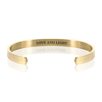 LOVE AND LIGHT BRACELET BANGLE - Gold