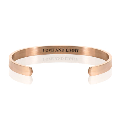 LOVE AND LIGHT BRACELET BANGLE - Rose gold