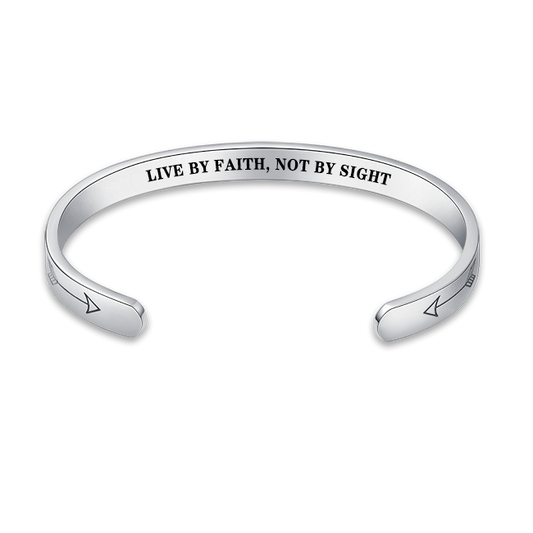Live by faith, not by sight hidden message bracelet