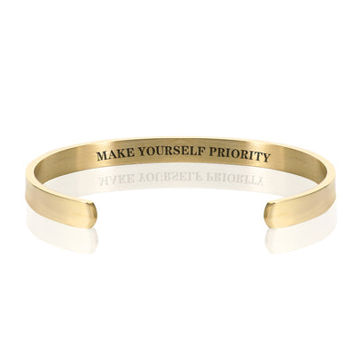 MAKE YOURSELF PRIORITY BRACELET BANGLE - Gold