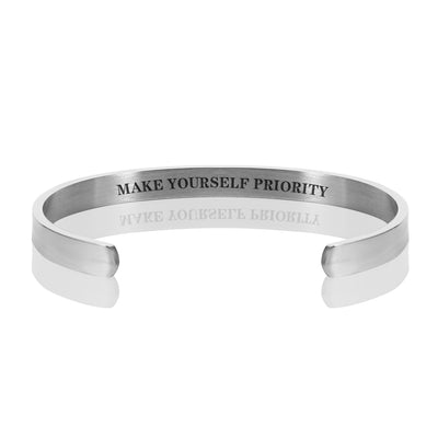 MAKE YOURSELF PRIORITY BRACELET BANGLE - Silver