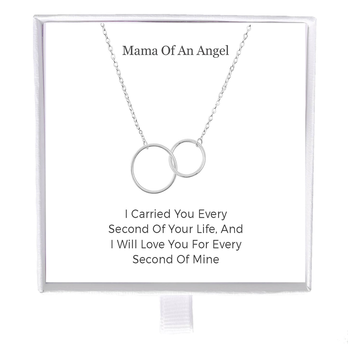 Stillborn Baby 2 Interlocking Circles Linked Bereavement Remembrance Jewelry