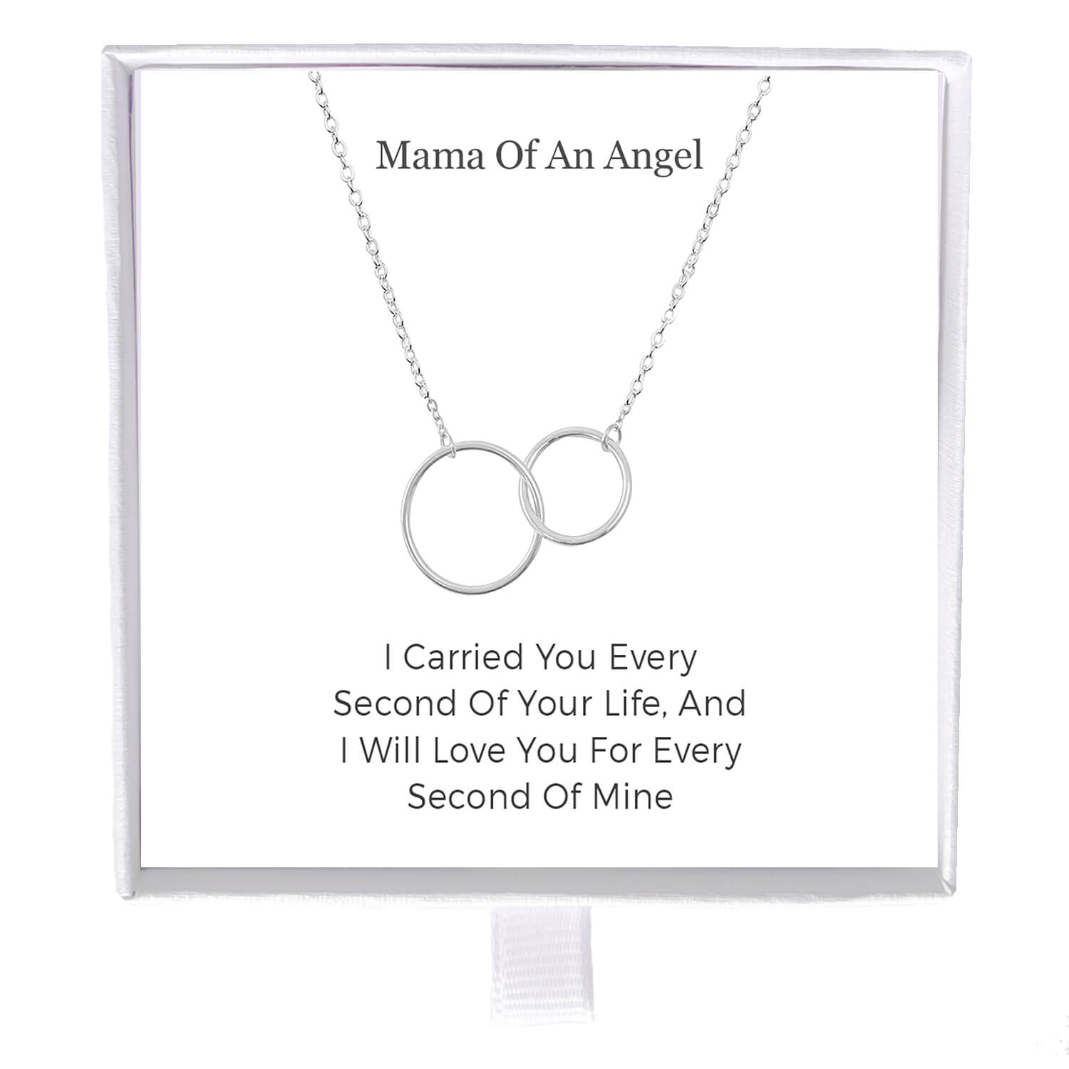 Stillborn Baby 2 Interlocking Circles Linked Bereavement Remembrance Jewelry