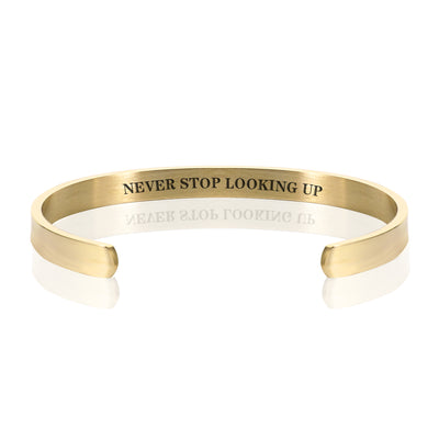 NEVER STOP LOOKING UP BRACELET BANGLE - Gold