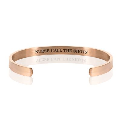 NURSE CALL THE SHOTS BRACELET BANGLE - Rose Gold