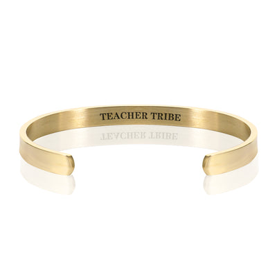 TEACHER TRIBE BRACELET BANGLE - Gold