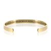 THOUSAND MILES BEGIN WITH A SINGLE STEP BRACELET BANGLE - Gold