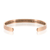 THOUSAND MILES BEGIN WITH A SINGLE STEP BRACELET BANGLE - Rose Gold