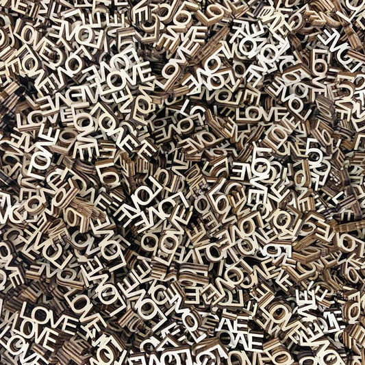 LOVE wooden cutouts - Refill your Jar of Loves! 140 per pack