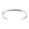 "When you can't look on the bright side, I will sit with you in the dark. "inner engraved bracelet
