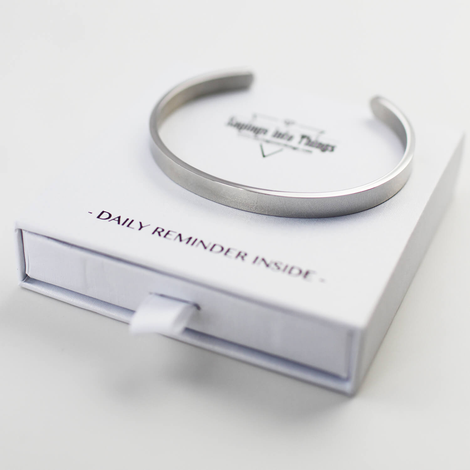 Inspirational Bracelets for Women Stainless Steel Mantra Cuff Bangle for Her