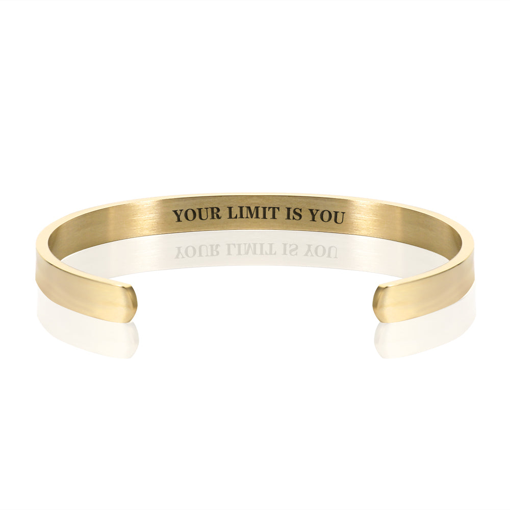 YOUR LIMIT IS YOU BRACELET BANGLE - Gold