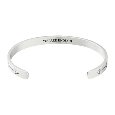 You are enough hidden message bracelet bangle cuff!