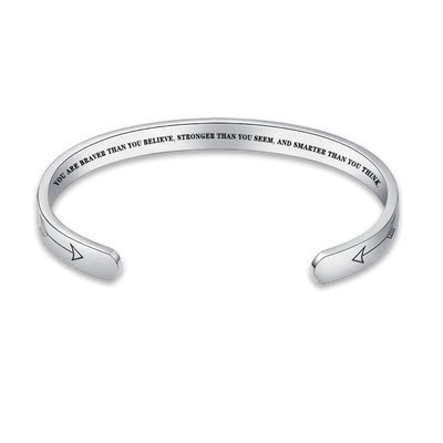 You are braver than you believe, stronger than you seem, and smarter than you think. bracelet