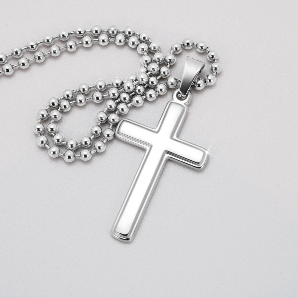 To My Future Husband， My Other Half Personalized Cross Necklace