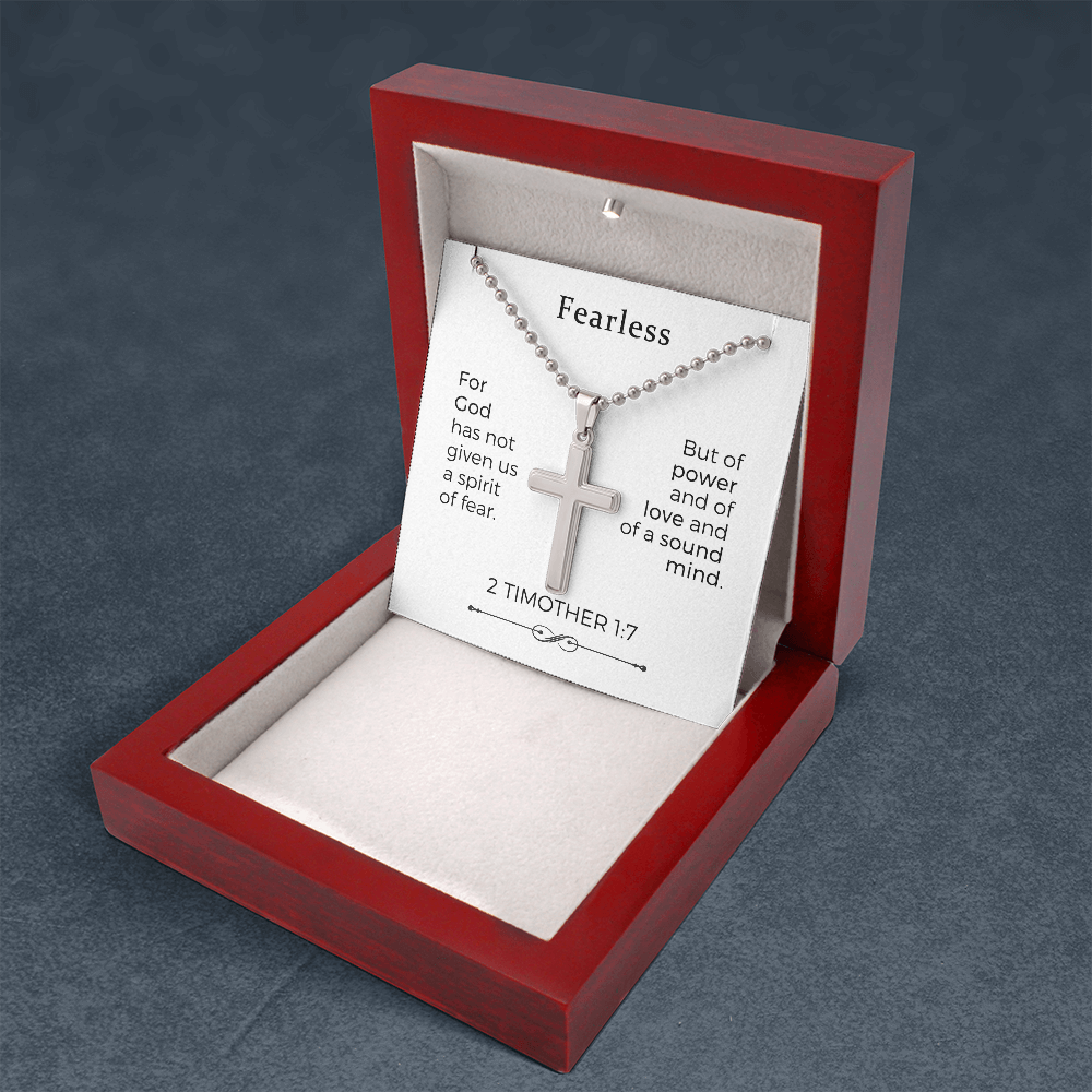 Fearless - For God Has Not Given Us A Spirit Of Fear - Cross Necklace