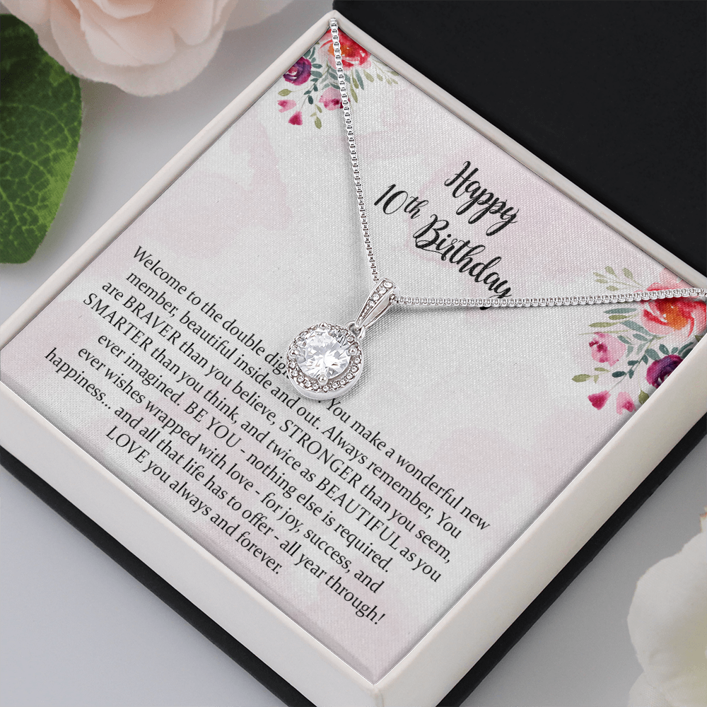 10th Birthday Eternal Hope Necklace Girl, 10th Birthday Necklace Gift For Girl, 10 Year Old Birthday Gift, 10th Birthday Gift Ideas
