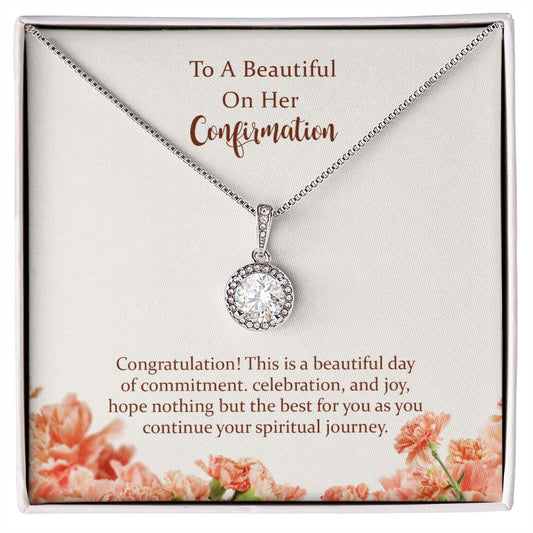 Confirmation Gifts for Teenage Girl, Daughter Eternal Hope Necklace Gift from Mom Dad,  To My Daughter Faith Necklace Gift, Jewelry Gift for Daughter on Birthday, Graduation from Mother Father with Message Card