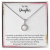 Daughter Eternal Hope Necklace Gift from Mom Dad, Christmas Gifts for Teenage Girls, Jewelry Gift for Daughter from Mother Father on Birthday, Graduation  with Message Card