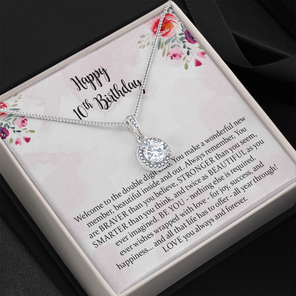 10th Birthday Eternal Hope Necklace Girl, 10th Birthday Necklace Gift For Girl, 10 Year Old Birthday Gift, 10th Birthday Gift Ideas