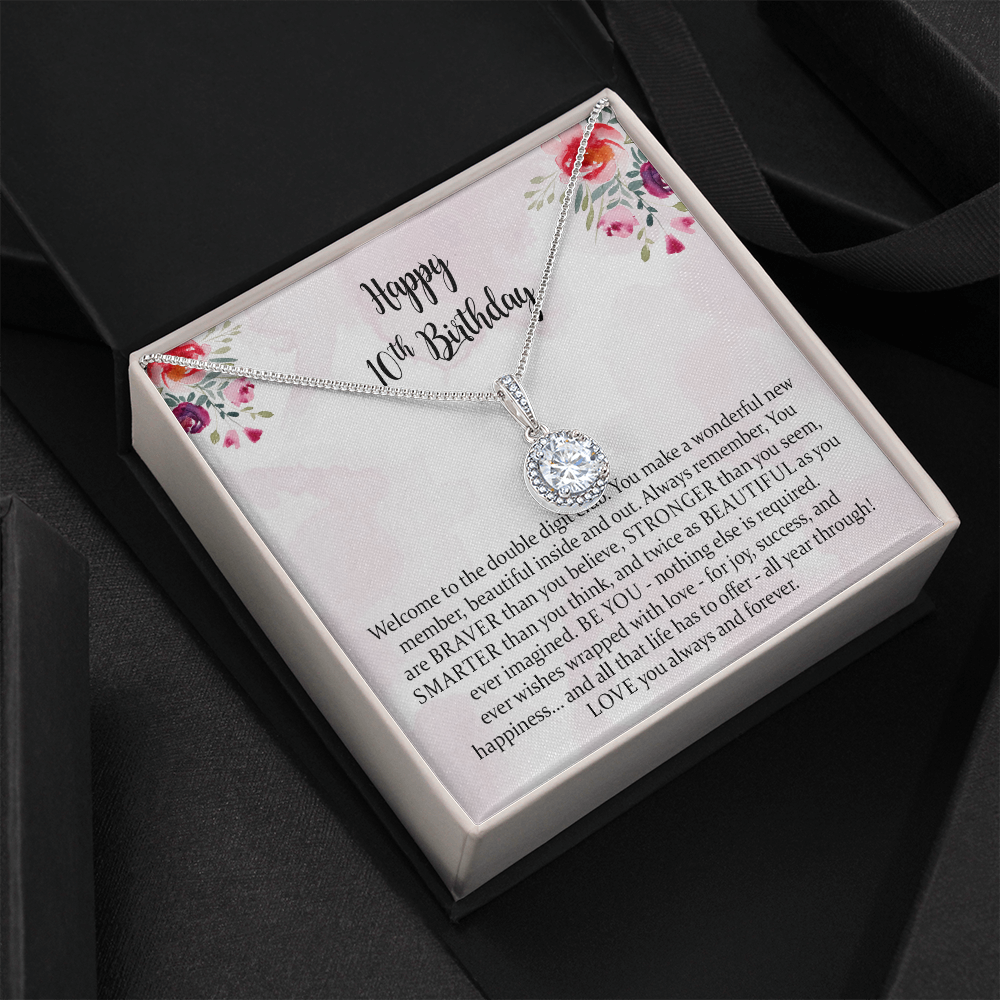 10th Birthday Eternal Hope Necklace Girl, 10th Birthday Necklace Gift For Girl, 10 Year Old Birthday Gift, 10th Birthday Gift Ideas