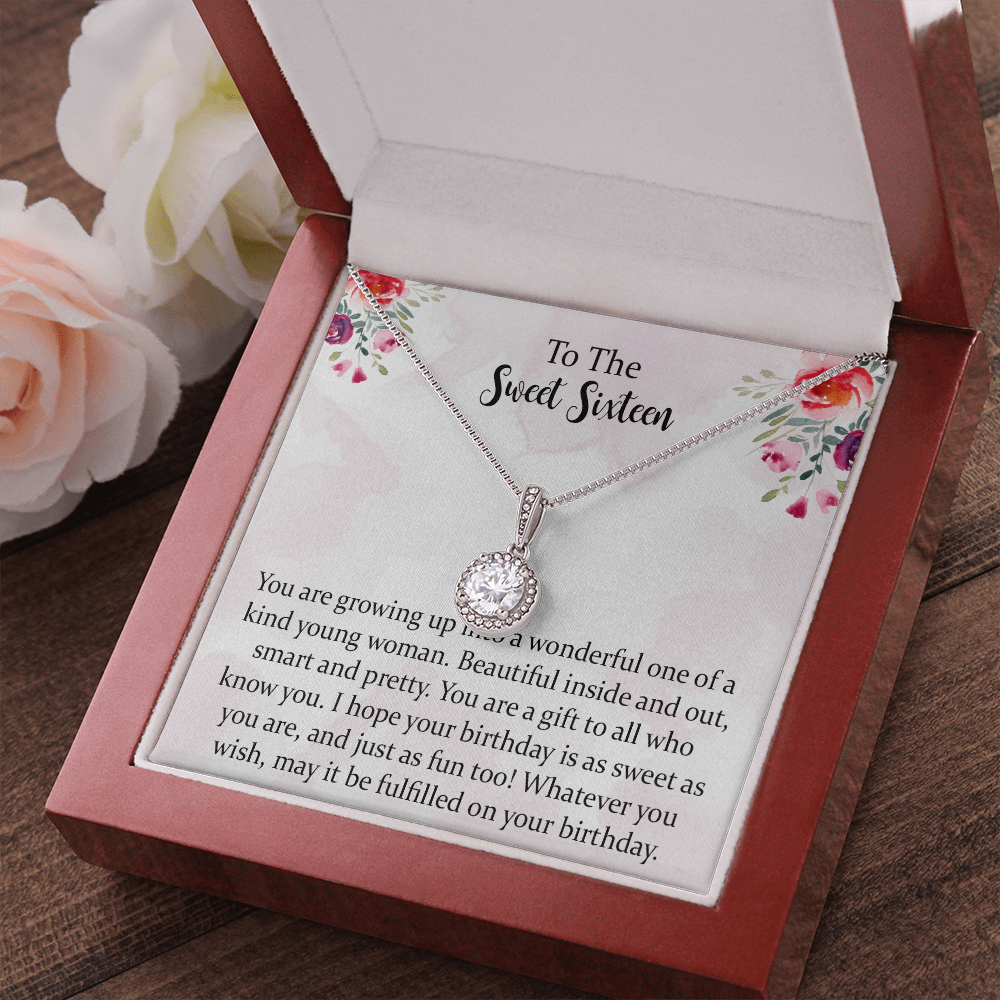 Sweet 16 Eternal Hope Necklace Gift, 16th Birthday Gift Girl Necklace, Your Birthday Is As Sweet As You Are