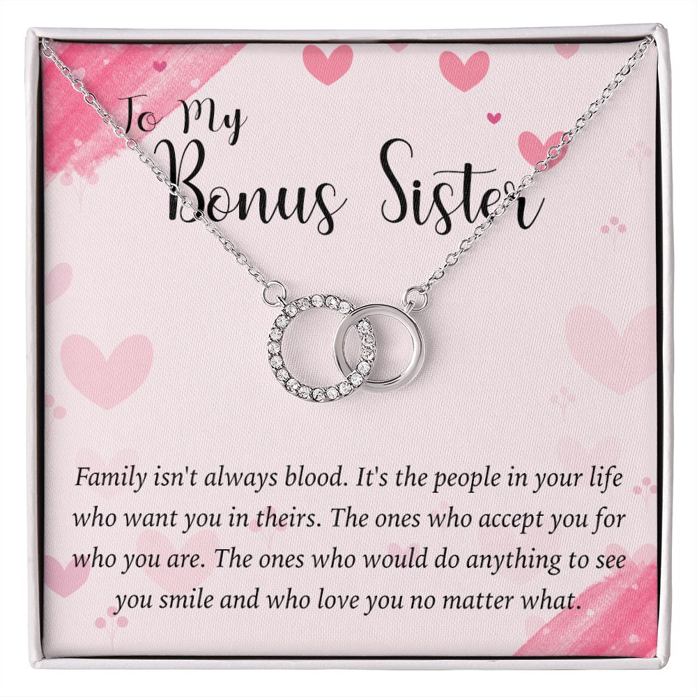 To My Bonus Sister in Law Necklace Gift with Inspirational Funny Sayings Words, Birthday Christmas Gift for Sister In Law