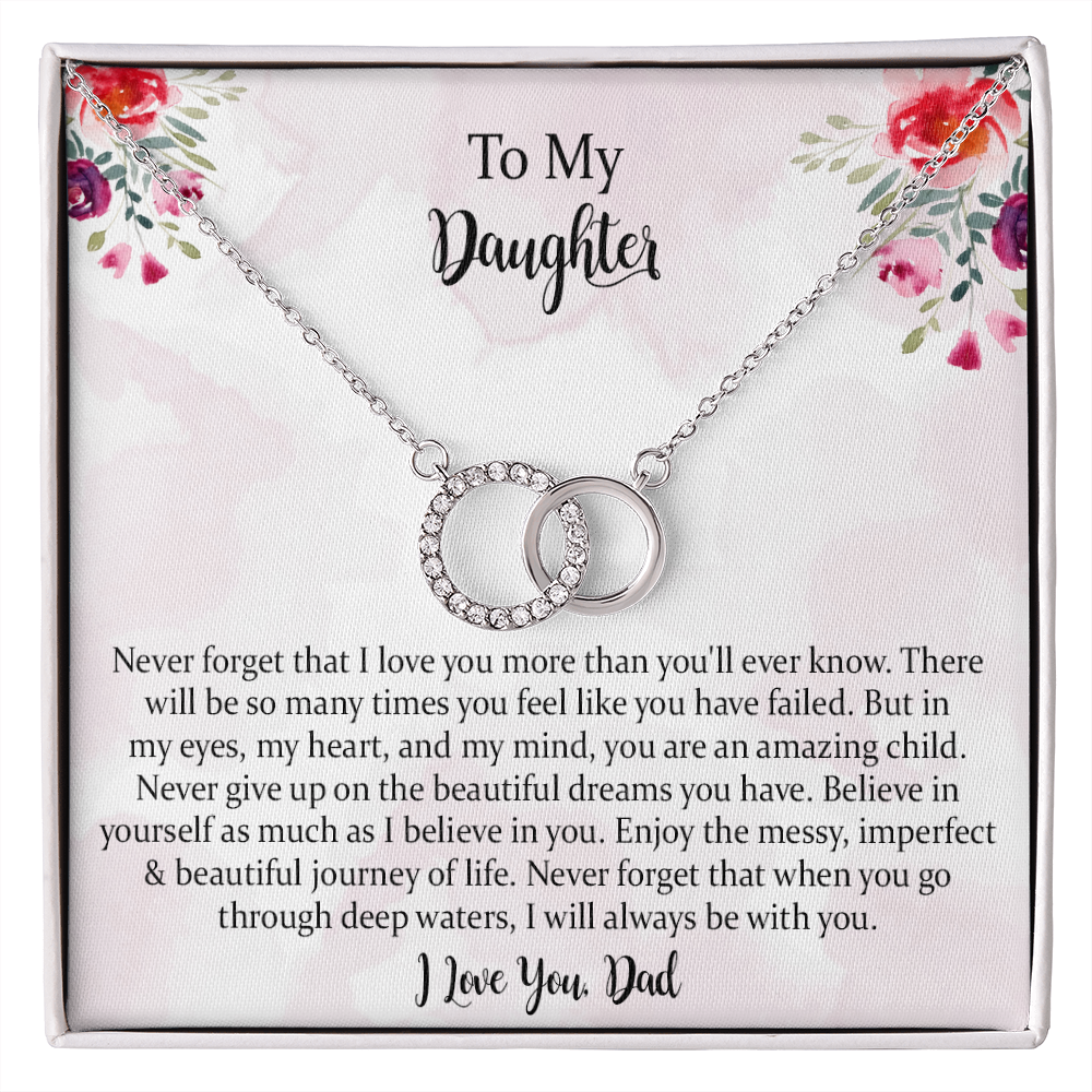 Daughter Perfect Pair Necklace Gift On Wedding Day