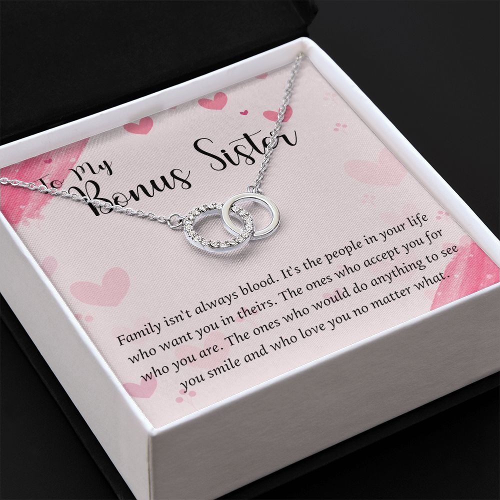 To My Bonus Sister in Law Necklace Gift with Inspirational Funny Sayings Words, Birthday Christmas Gift for Sister In Law