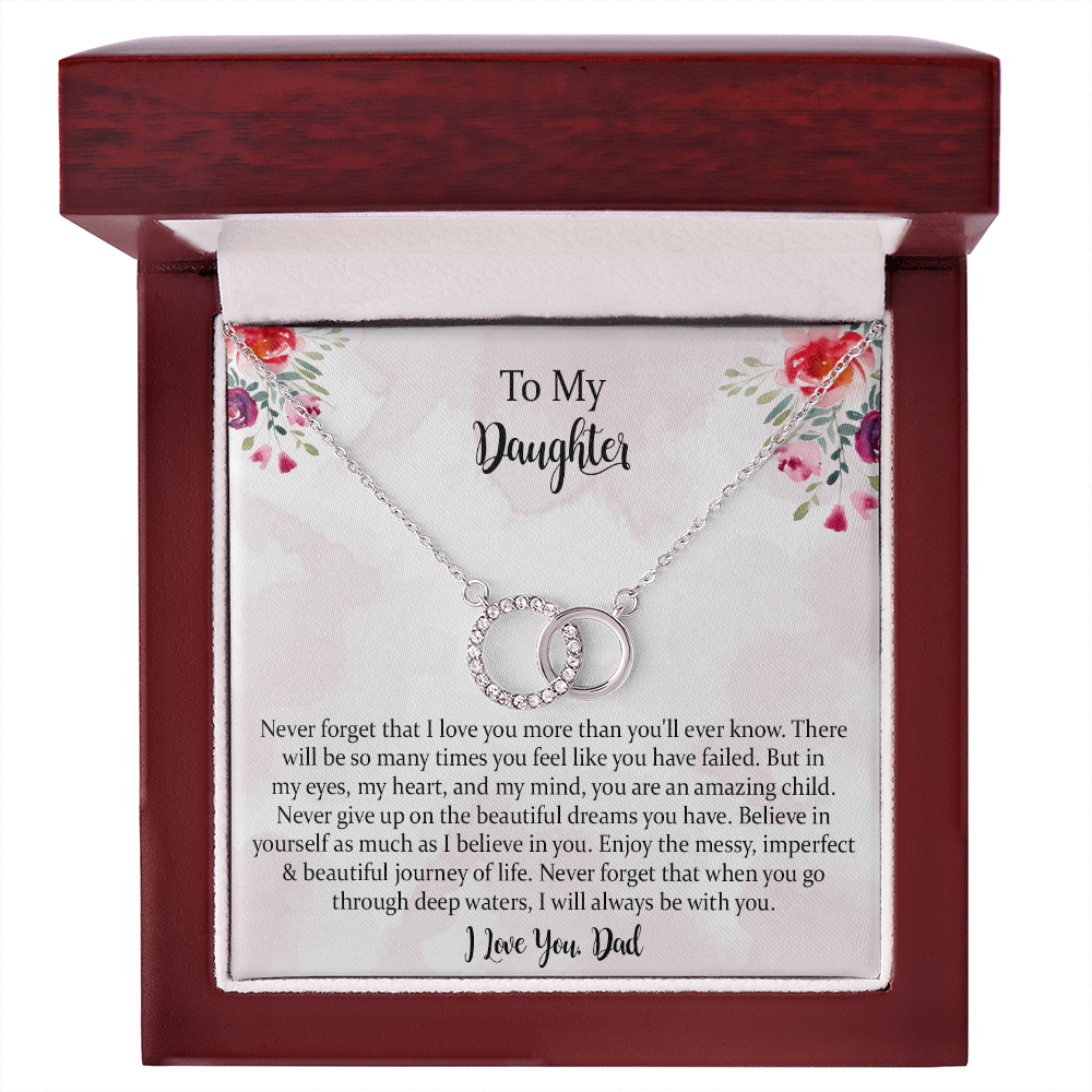 Daughter Perfect Pair Necklace Gift On Wedding Day