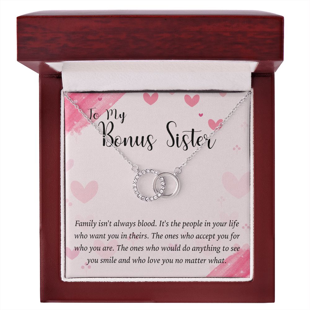 To My Bonus Sister in Law Necklace Gift with Inspirational Funny Sayings Words, Birthday Christmas Gift for Sister In Law