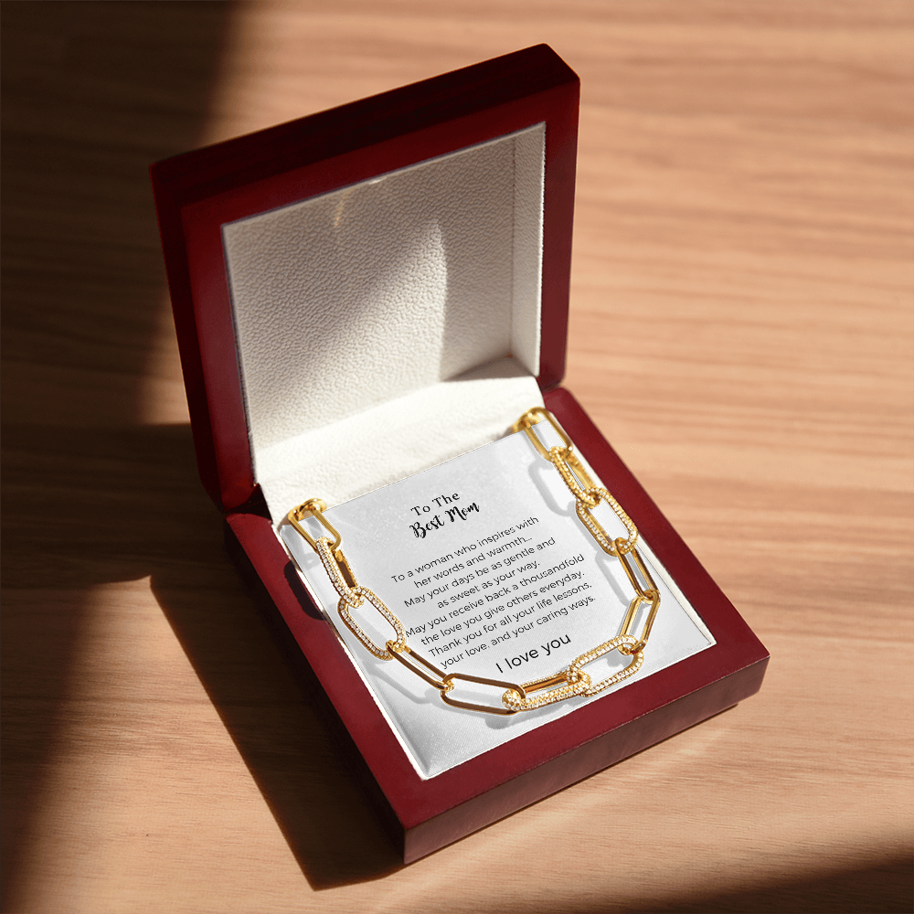 To The Best Mom ， A Woman Who Inspires， Forever Link Chain For Mom, Mother Gift For Valentine's, Birthday, Anniversary