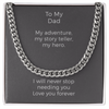 Dad Gift From Daughter, Dad Birthday Gift, Fathers Day Gift For Dad From Daughter, Father's Day Dad Gift, Cuban Link Chain For Dad