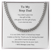 To My Step Dad Necklace, Step Dad Gift, Step Dad Cuban Link Chain, Step Dad Cuban Link Necklace, Step Dad Necklace, Gift For Step Dad