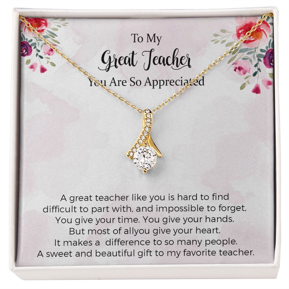 Teacher Alluring Beauty Necklace Appreciation Gifts For Women From Student Graduation Farewell