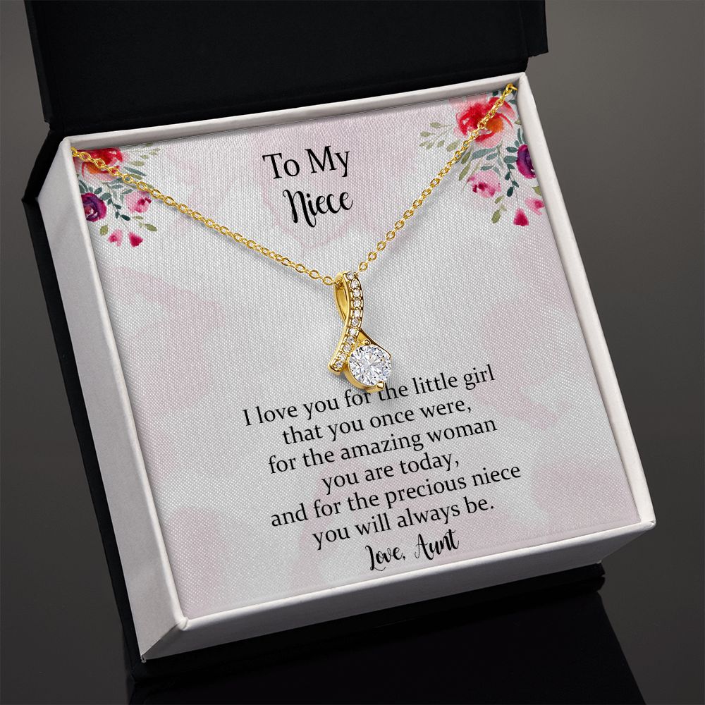 To My Niece Necklace - Gift For Birthday, Christmas, Graduation, Valentines, Wedding 
