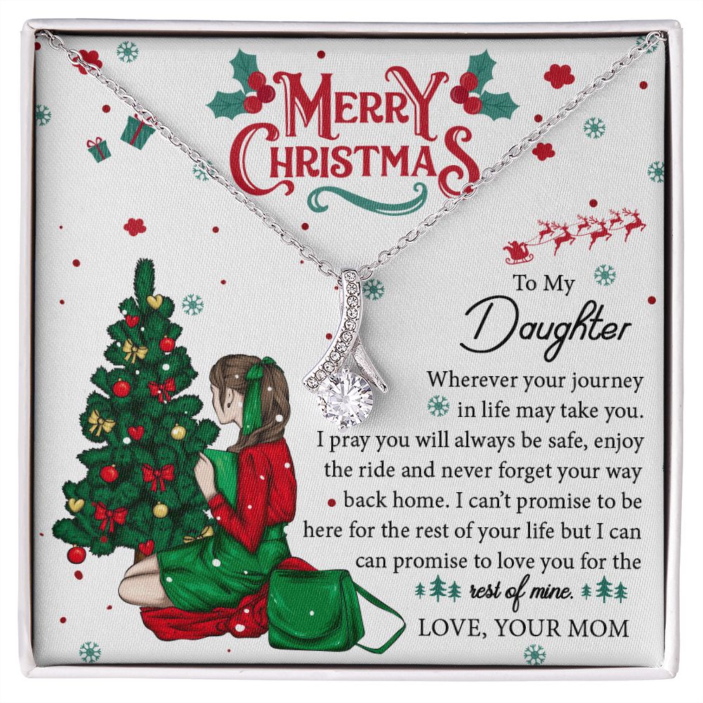 Daughter Gifts From Mom, Father Daughter Necklace, To My Daughter Necklace From Dad, Necklace Birthday Gift For Daughter From Mom, Christmas Gift For Daughter Necklace, Gifts For Women