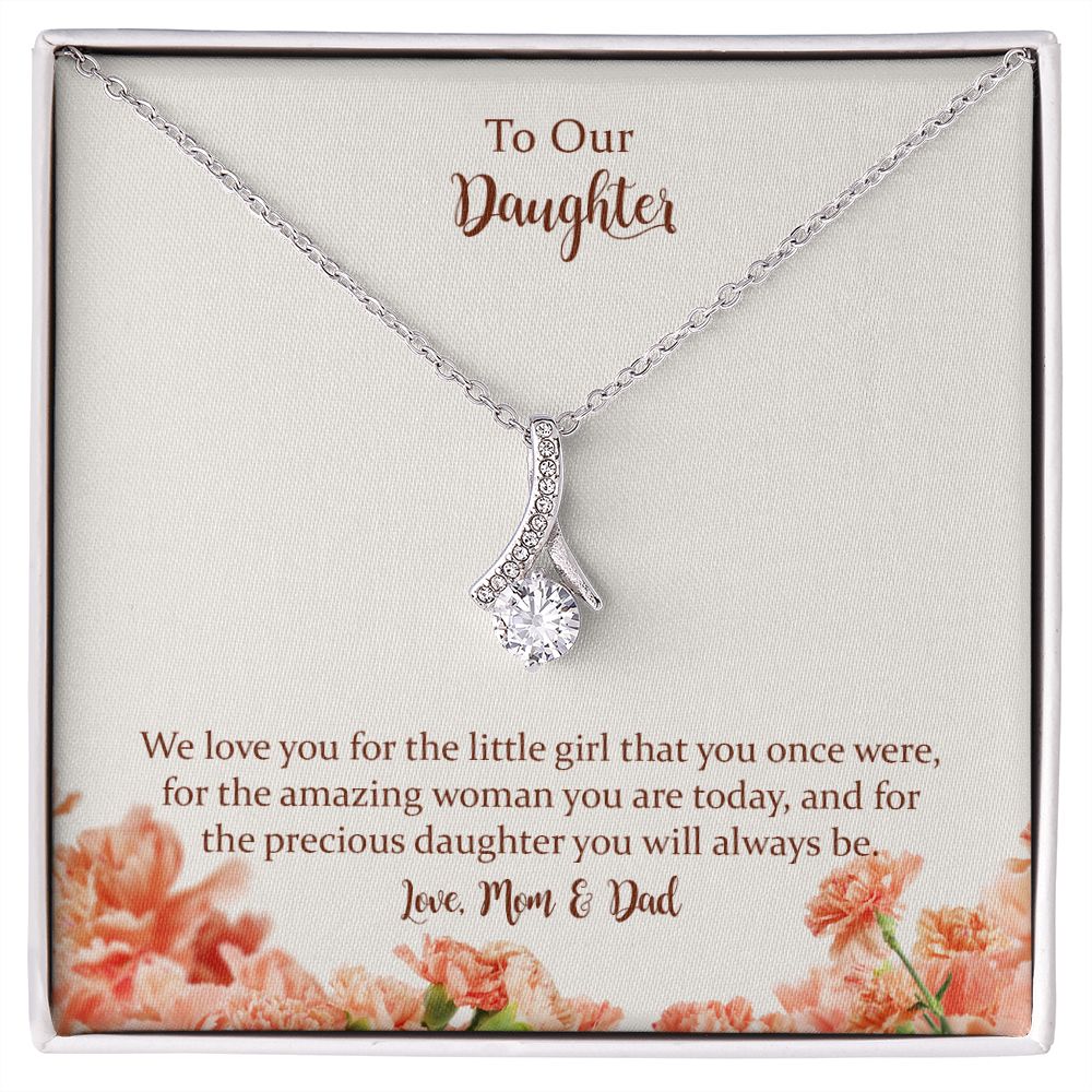 Mom dad and daughter necklace top
