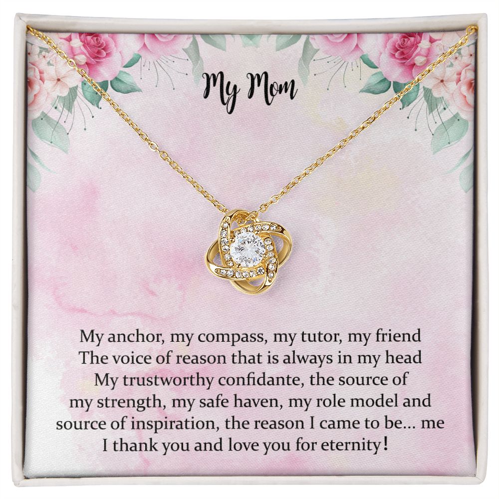 Birthday Gifts for Mom Birthday Gift, Personalized Mom Love Knot Necklace Gifts Birthday