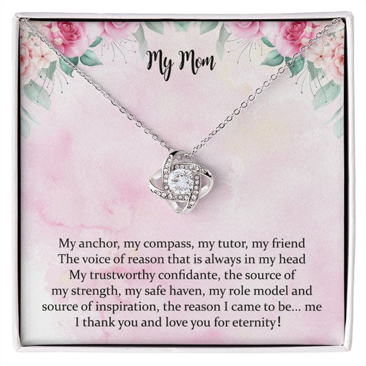 Birthday Gifts for Mom Birthday Gift, Personalized Mom Love Knot Necklace Gifts Birthday