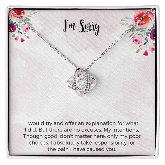 Apology Love Knot Necklace For Friend